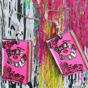 MODCLOTH ACRYLIC MEAN GIRLS BURN BOOK EARRINGS 2